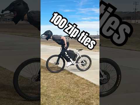 🤷‍♂️How many zip ties does it take to stop me! #electricbike #mtb #shorts