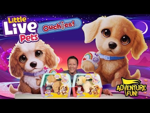 2 Little Live Pets Ouchies Puppies! Heal the Hurt Puppy Adventure Fun Toy review!