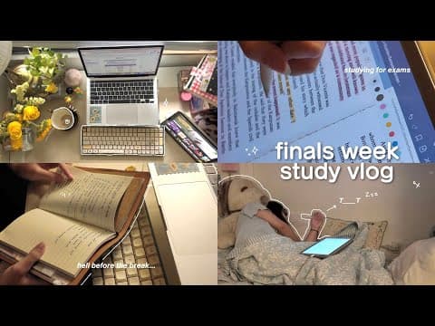 Finals Week Study Vlog 🍀 Studying For Finals, Productive Study Days, The Hell Before The Break