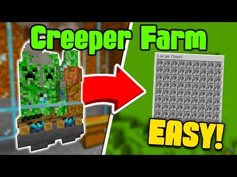 Minecraft's Easiest Creeper/gunpowder Farm (no Cats) | 1.21+ Java & Bedrock Edition