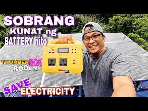 Save Electricity Using Power Station Thunderbox 300 Lite Sobrang Kunat Ng Battery Niya
