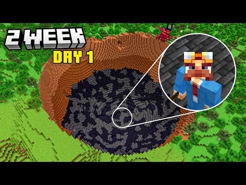 Playing Minecraft For 2 Weeks (day 1)