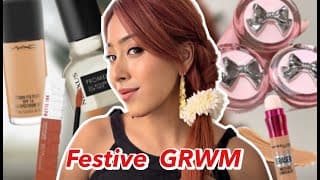 Easy 10 Min Festive Grwm | Makeup + Hair