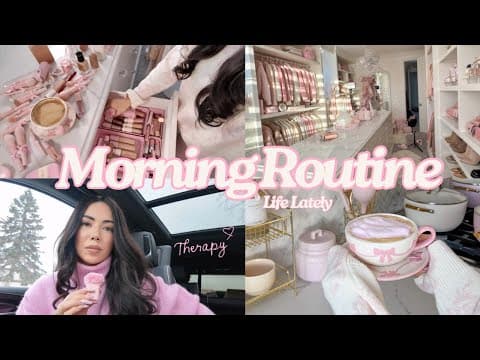 Life Lately 🌸 My Morning Routine | Therapy, Coffee Chats, Girl Mom Vibes 🎀☕️
