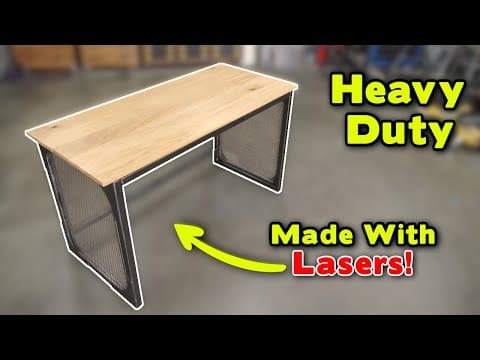 Laser Welding A Wood & Steel Industrial Style Computer Desk #makingstuff