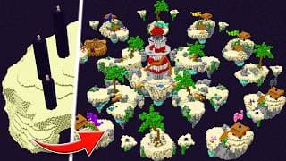 I Transformed the END into BEDWARS in Hardcore Minecraft