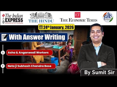 24 January, 2026 Editorial Discussion |  Neta Ji, Asha And Anganwadi Workers