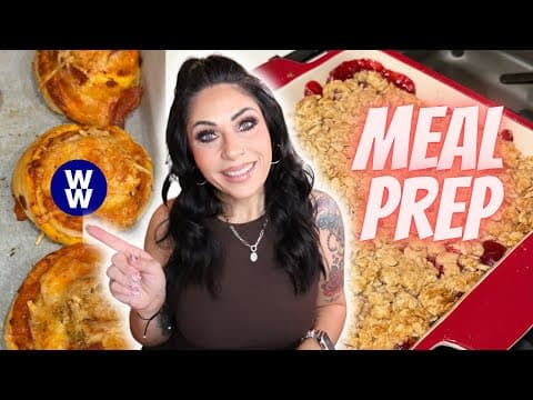 Weekly Ww Meal Prep  -raspberry Oat Bars - Crispy Pizza Rolls & Biscuit & Gravy Casserole