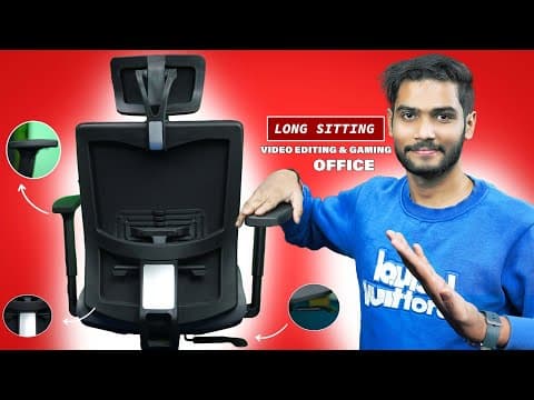 Best Chair For Long Sitting Video Editing & Office | The Sleep Company Onyx Orthopedic Office Chair