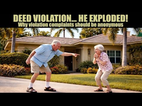 Deed Violation... He Exploded.  Why Complaints Should Be Anonymous.
