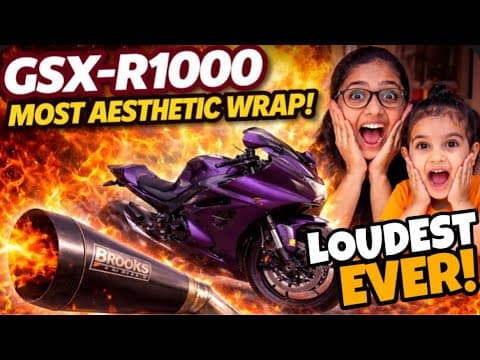 Gsx-r1000 Complete Transformation 🔥 | Full System Exhaust And Purple Black Wrap 😍💥