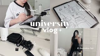 Uni Vlog 📷 Kl Illustration Fair, Assignments, Slice Of Life