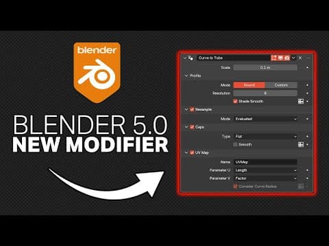 Blender 5.0 | Curve To Tube Modifier Explained In 6 Minutes