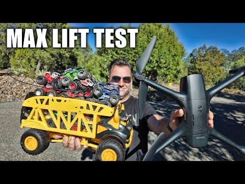 How Much Can The Aeroo Pro Drone Lift?! How Many Monster Jam - Hot Wheels