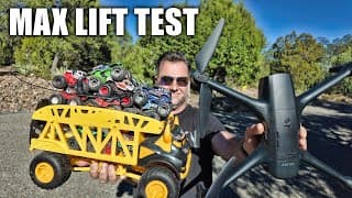 How Much Can The Aeroo Pro Drone Lift?! How Many Monster Jam - Hot Wheels