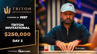 $250k Nlh Triton Invitational – Event #5, Day 2 | Triton Poker Series X Wsop Paradise 2025