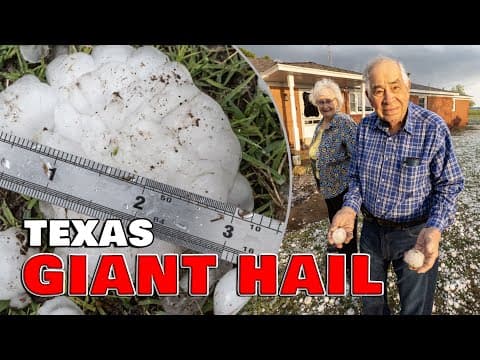 Giant Hail Bombards Dimmitt In West Texas - 23 April, 2025