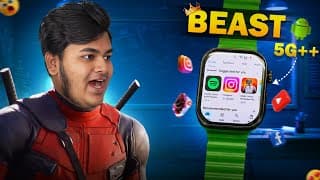 🔥Beast 5G+ Smartwatch 2025⚡️8GB RAM 128GB Storage 😯 12MP Camera & Face Lock 🔐 WS68 Ultra 