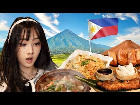 Korean Pop Singer Tries Filipino Sinigang For The First Time (ft. Shin Jiyoon)