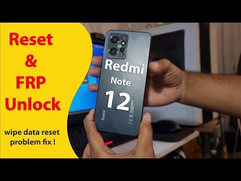 Redmi Note 12 Reset & Frp Unlock By Tfm Tool
