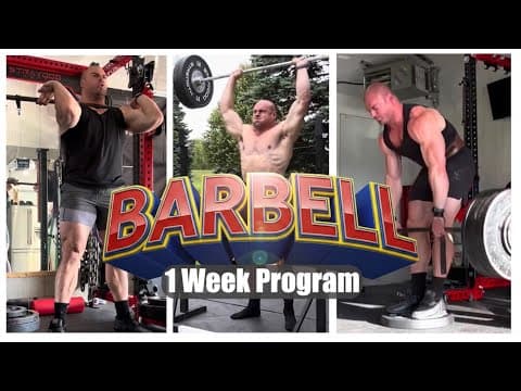 1 Week Program For Strength & Power - Will Ratelle