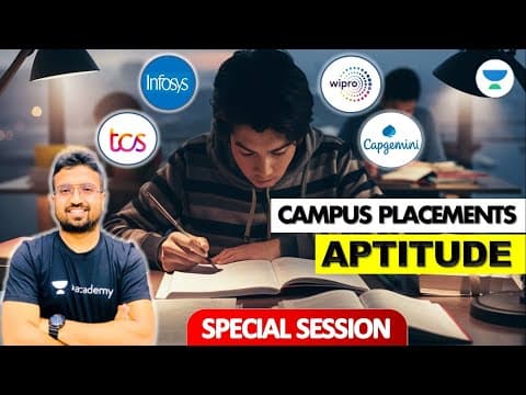 Campus Placement Aptitude Special | Most Important Concepts #saurabh_sir | Saurabh Thakur