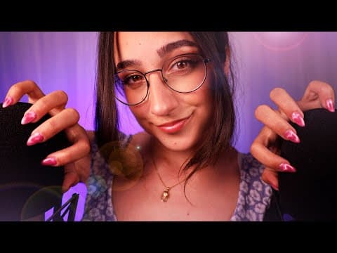 Asmr | Slow & Intense Mic Scratching With Soft Whispers ❤️ (1 Hour W/ Black Screen)