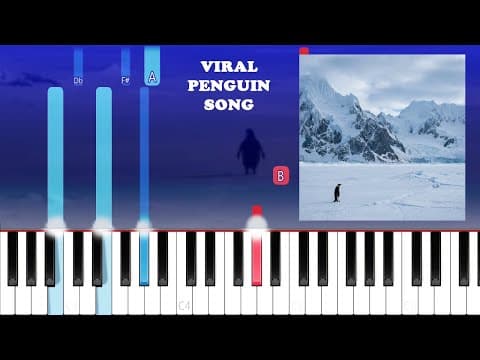 Viral Penguin Song - L’amour Toujours Gigi D’agostino (piano Tutorial)