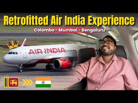 My First International Flight In Air India | Colombo To Bengaluru | Sri Lanka Budget And Itinerary
