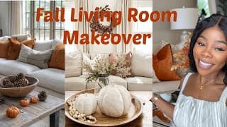 Massive Living Room Transformation Start From To Finish. Fall Livingnroom Makeover. #falldecor