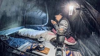 One Night Alone In The Forest With Relaxing Rain • Solo Camping Rain Sound Asmr