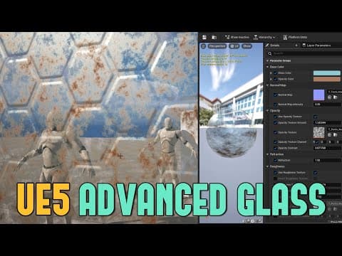 Ue5: Advanced Glass Material - Creating Customizable Glass In Unreal Engine 5 Tutorial