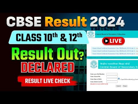 Cbse Result 2024:cbse Class 10th And 12th Result Out |live Check