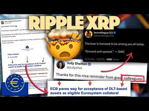 Ripple Xrp: Ecb Approves Dlt Assets As Collateral & Did Judy Shelton Retweet Bearableguy123?