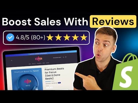 Shopify Product Reviews Tutorial | Boost Sales & Collect Reviews On Autopilot (free)