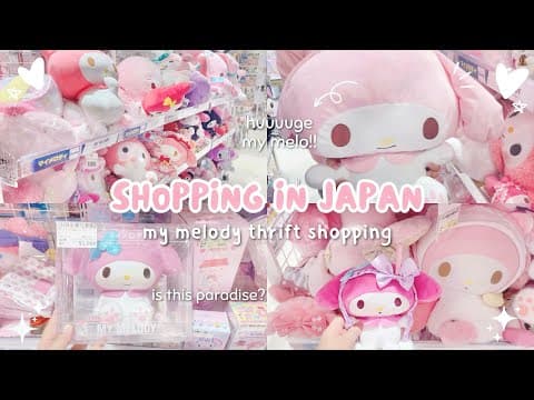 Japan Vlog 🛒🩷 Sanrio Thrift Store In Japan: My Melody, Store Tour, Sanrio Shopping, Plushies ♡