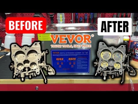 Vevor 15l Digital Ultrasonic Cleaner Vs. Old Carb Throttle Plate!