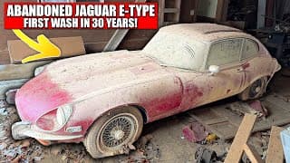 Abandoned Jaguar E-type V12 Cleaned For First Time In 30 Years! *super Emotional*