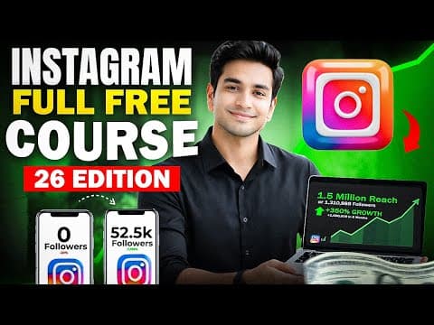 Instagram Free Course 2026 🔥 Agency-level Training To Grow Fast On Instagram