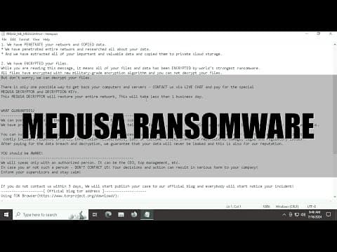 Ransom.win32.medusa | Demonstration
