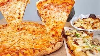 Mukbang Domino’s Extra Cheese Pizza, Philly Steak Tater Tots, Creamy Pasta
