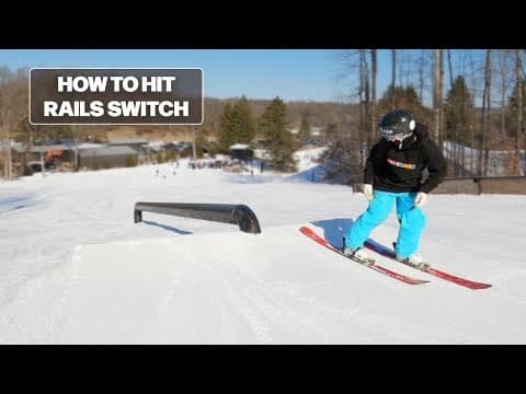 How To Hit A Rail On Skis Switch! (switch Lipslide + Switch Tails)