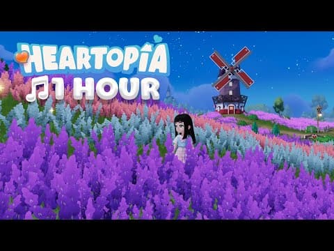1 Hour Calm Background Music 🌸 | Heartopia Flower Fields (relaxing & Peaceful)