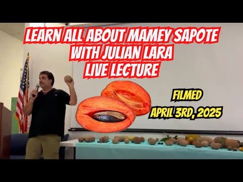 Lecture About Mamey Sapote With Julian Lara Every Variety Explained