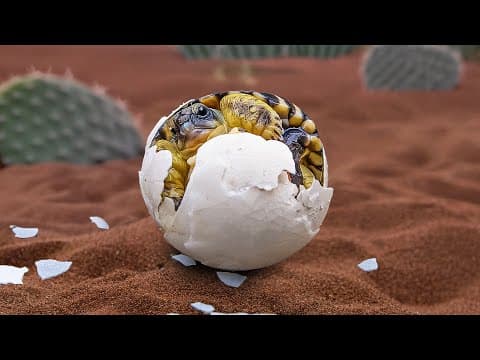 Newborn Tortoise’s First Day