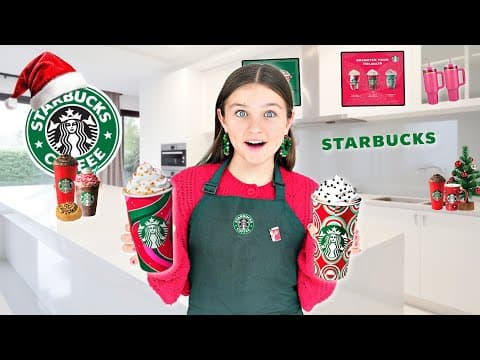 Opening A Christmas Starbucks In Our House! | Family Fizz