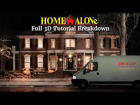 I Recreated The Home Alone House In 3d - Full Tutorial And Advanced Animation