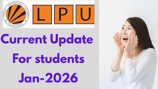 Current update for students Lpu university punjab current