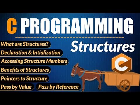 C Programming Tutorial #12 | Structures In C | Pointers To Structures | Arrow Operator | Typedef