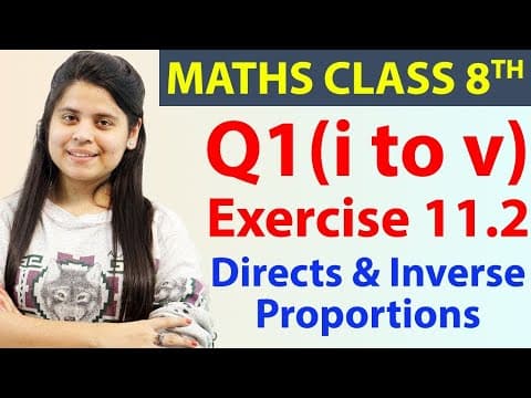 Q 1(i) To (v) - Ex 11.2 - Directs & Inverse Proportions - Maths Class 8th - Chapter 11, Cbse